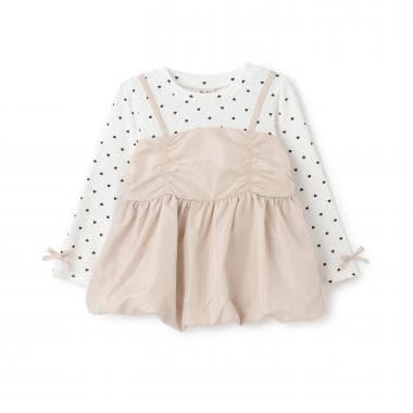 背心拼接設計 長袖 T恤