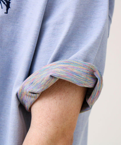 BOY刺繡 內側漸變 單點設計 短袖T恤