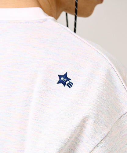 BOY刺繡 內側漸變 單點設計 短袖T恤
