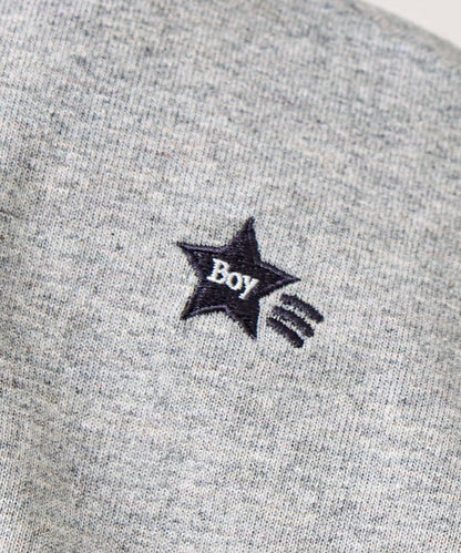 BOY刺繡 內側漸變 單點設計 短袖T恤