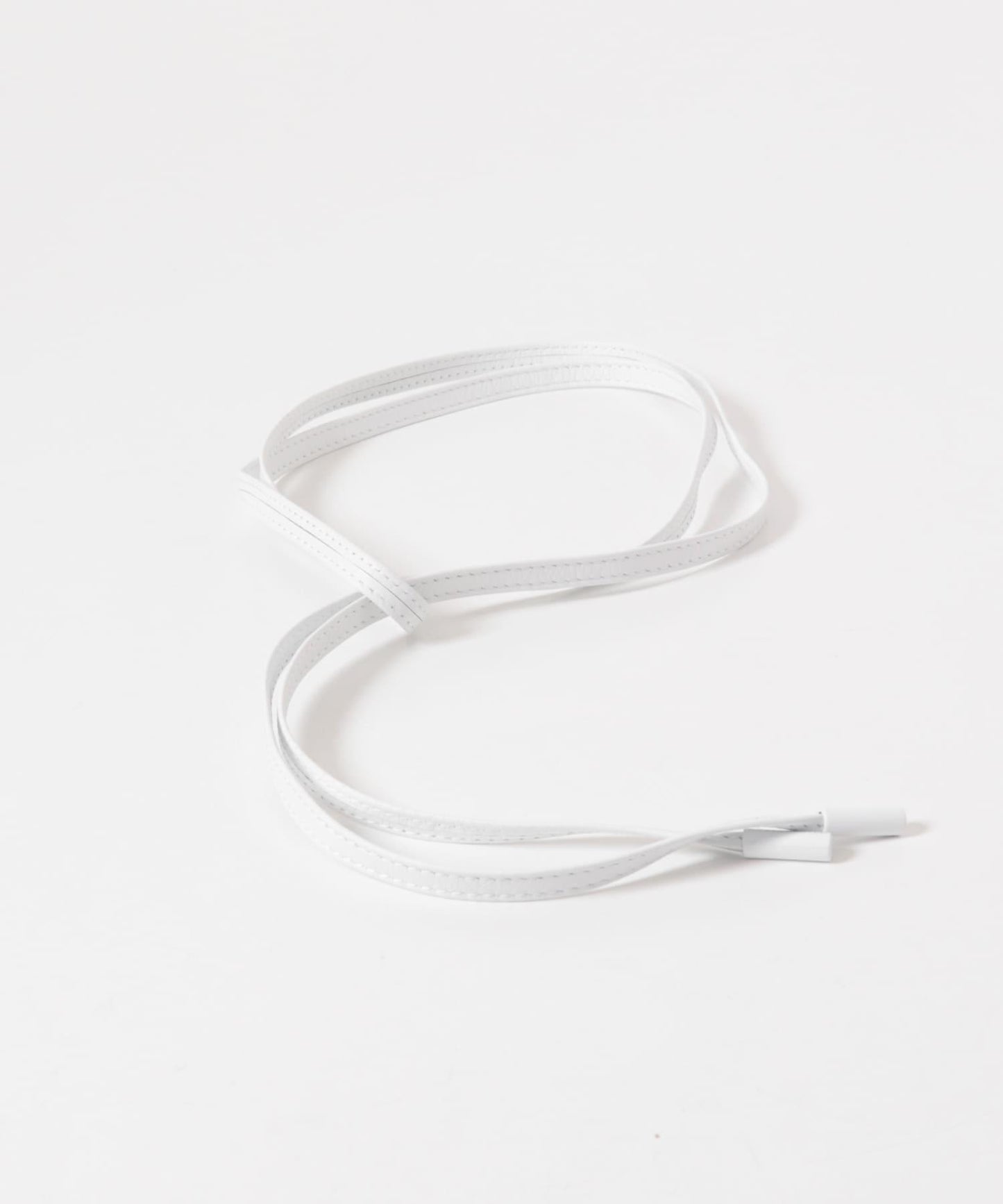 UNDECORATED LEATHER SHOELACES BELT 腰帶