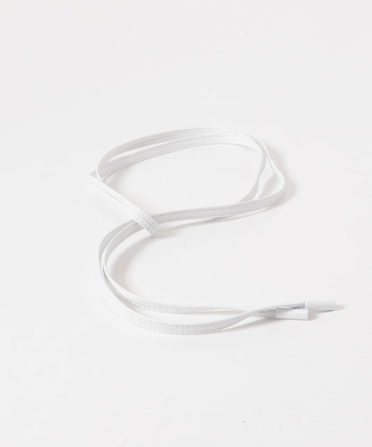 UNDECORATED LEATHER SHOELACES BELT 腰帶