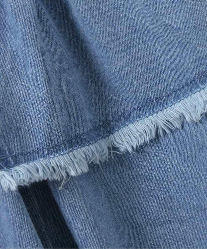 牛仔長款半身裙