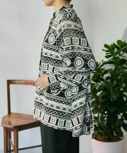 透感長款薄紗刺繡襯衫 SUM1 STYLE
