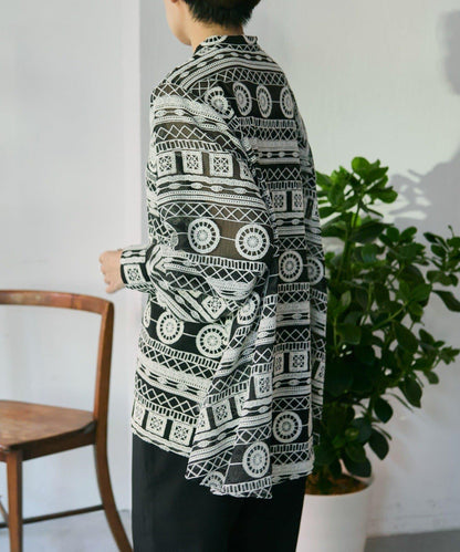 透感長款薄紗刺繡襯衫 SUM1 STYLE