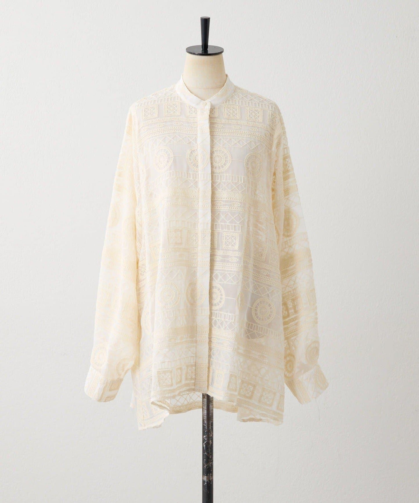 透感長款薄紗刺繡襯衫 SUM1 STYLE