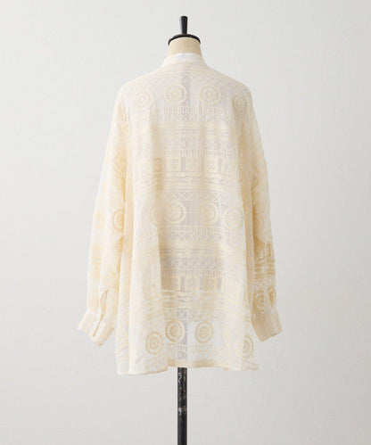 透感長款薄紗刺繡襯衫 SUM1 STYLE
