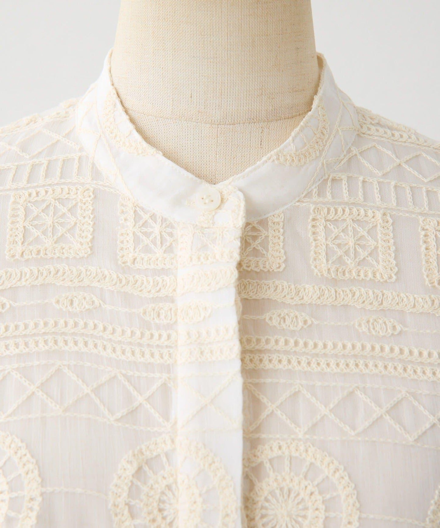 透感長款薄紗刺繡襯衫 SUM1 STYLE