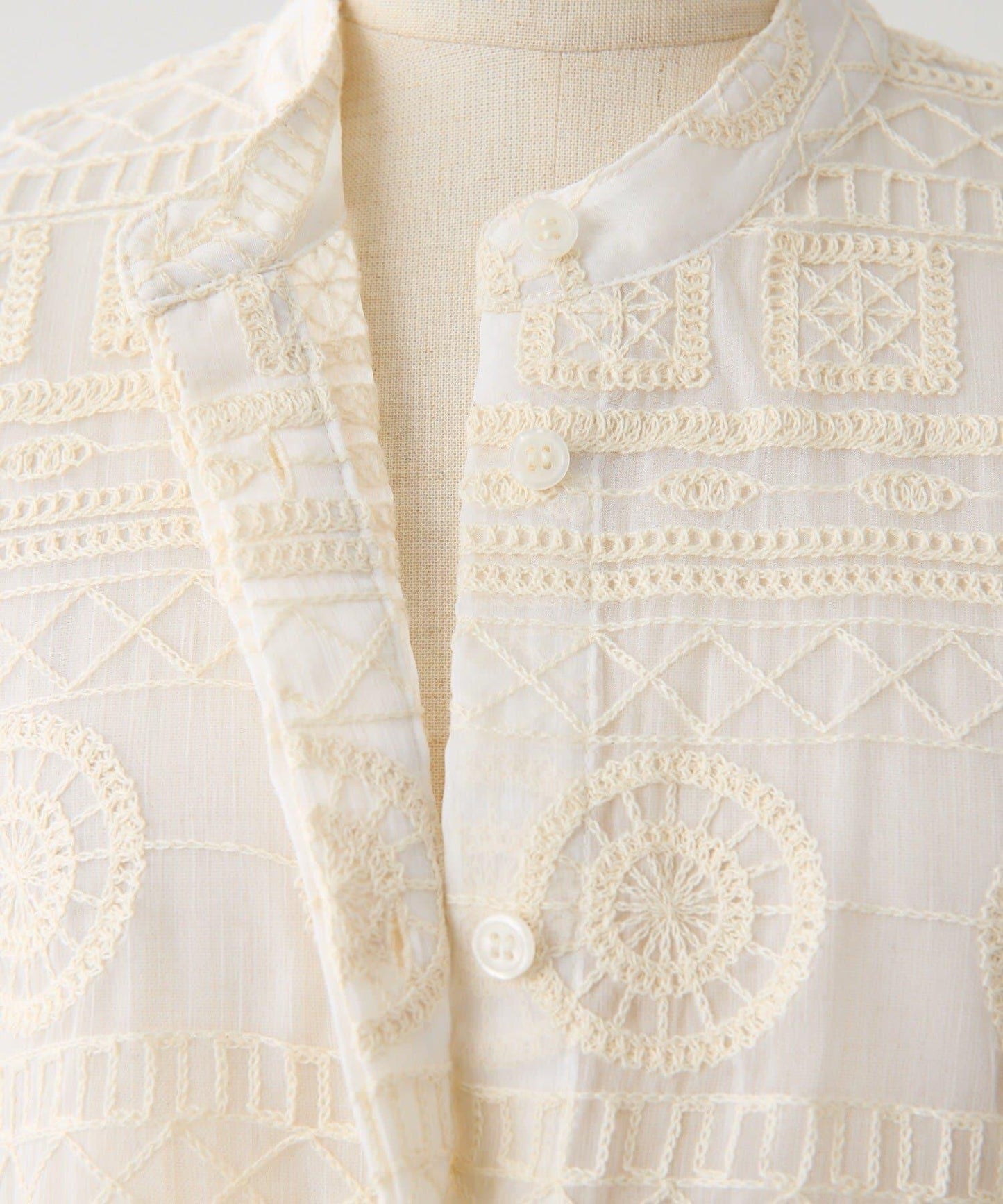 透感長款薄紗刺繡襯衫 SUM1 STYLE