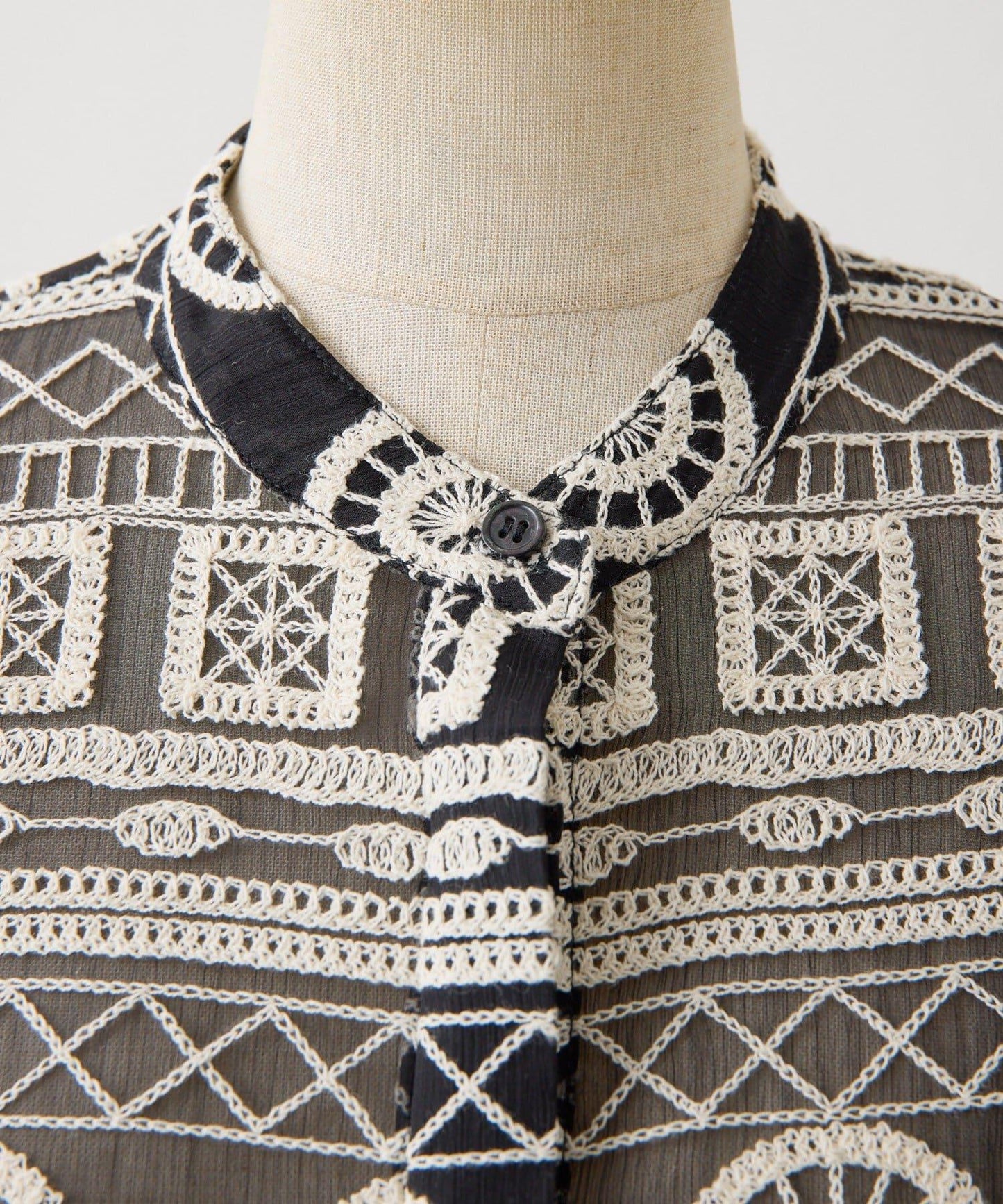 透感長款薄紗刺繡襯衫 SUM1 STYLE