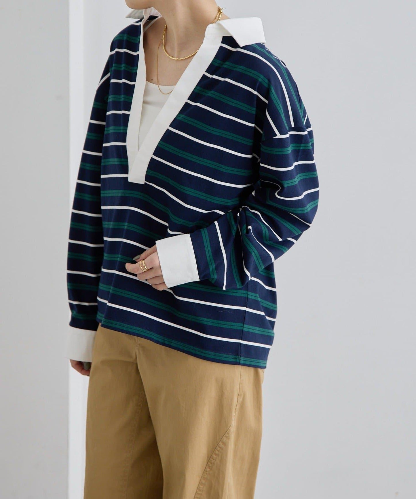 ear PAPILLONNER 條紋POLO衫 SUM1 STYLE