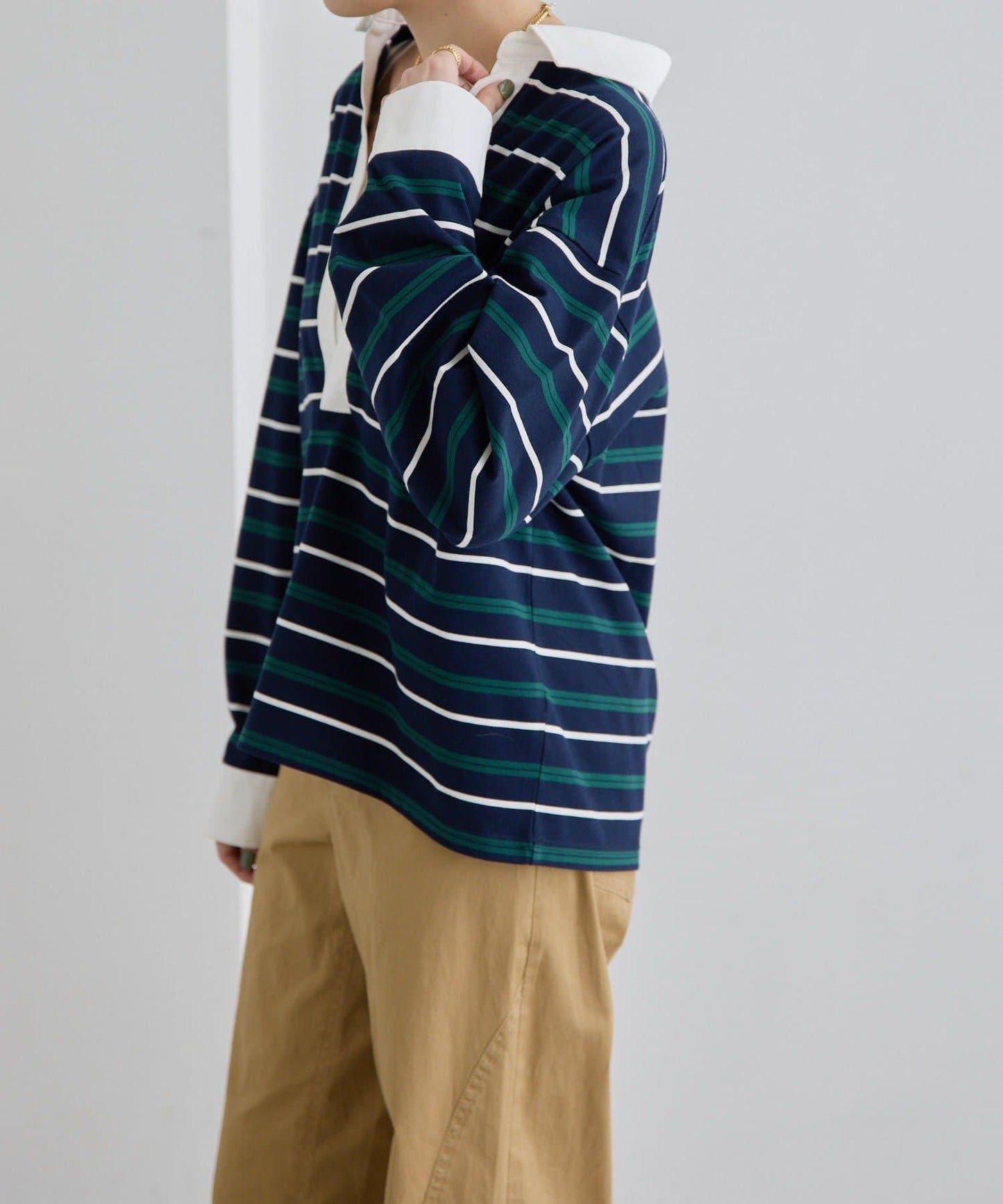 ear PAPILLONNER 條紋POLO衫 SUM1 STYLE