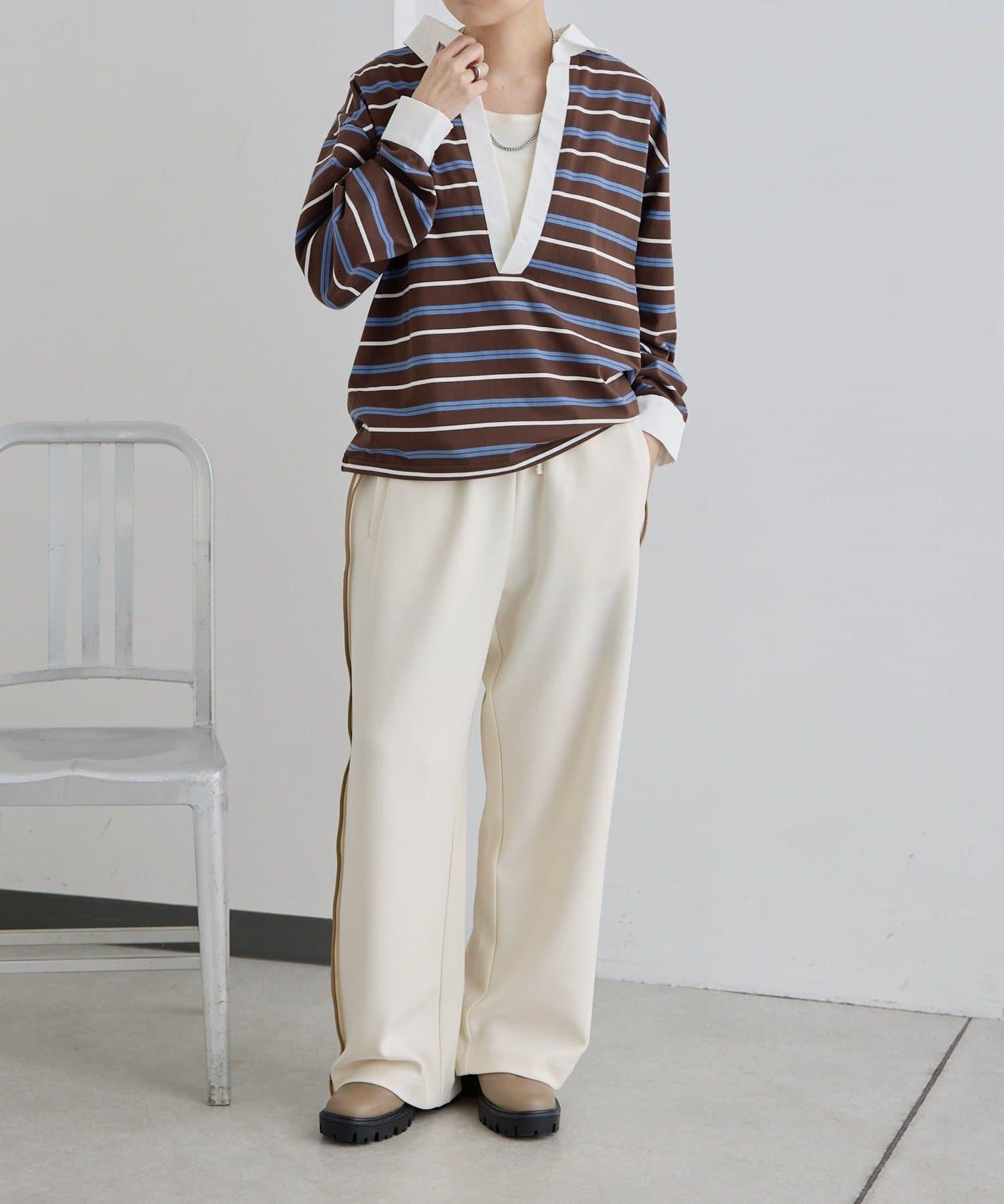 ear PAPILLONNER 條紋POLO衫 SUM1 STYLE