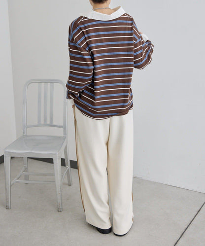 ear PAPILLONNER 條紋POLO衫 SUM1 STYLE