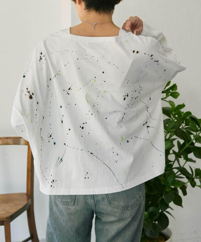 《綿100%》 MONT KEMMEL×SUM1 STYLE 塗繪圖案 長袖T恤