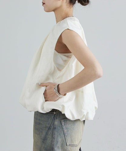 雙拉鍊 氣球廓形 馬甲