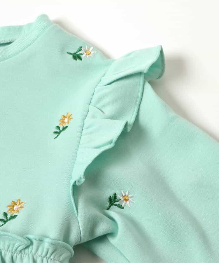 全幅刺繡荷葉邊傘擺 上衣