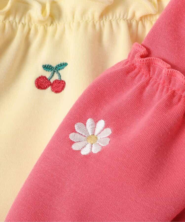 全幅刺繡荷葉邊傘擺 上衣