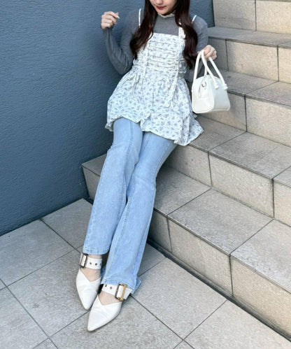 吊帶蓬蓬設計罩衫