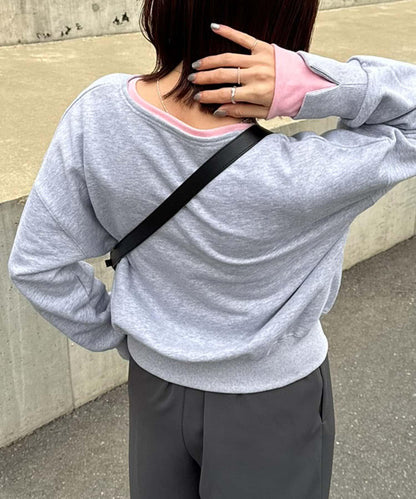 網紅asamin企劃 疊穿風設計 衛衣