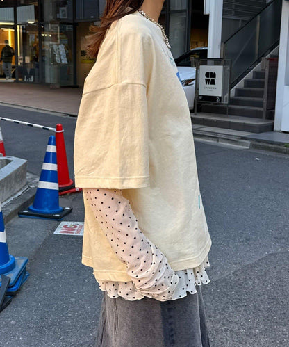 夜景房屋印花 盒型 T恤