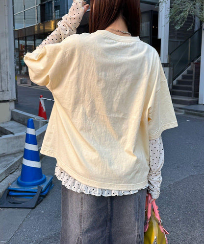 夜景房屋印花 盒型 T恤