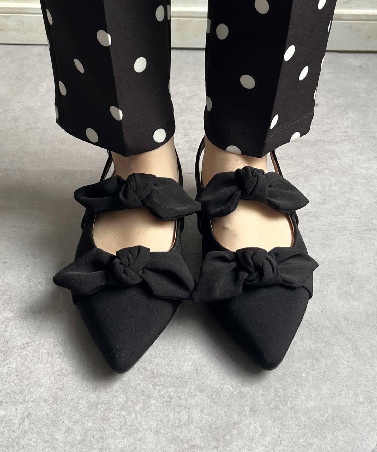 雙帶蝴蝶結穆勒鞋