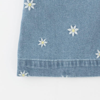 花朵刺繡 揹帶裙