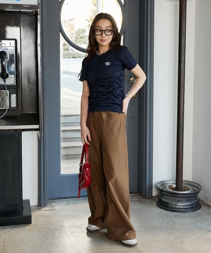 聯名 單點刺繡 聚褶 T恤