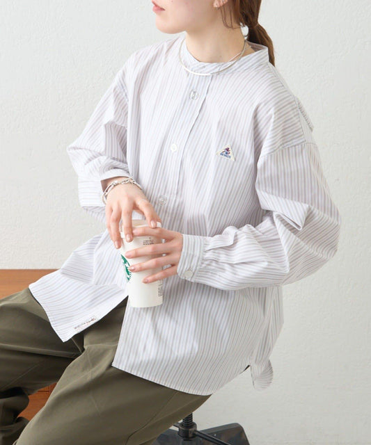 GEVACO 立領長袖男女同款襯衫