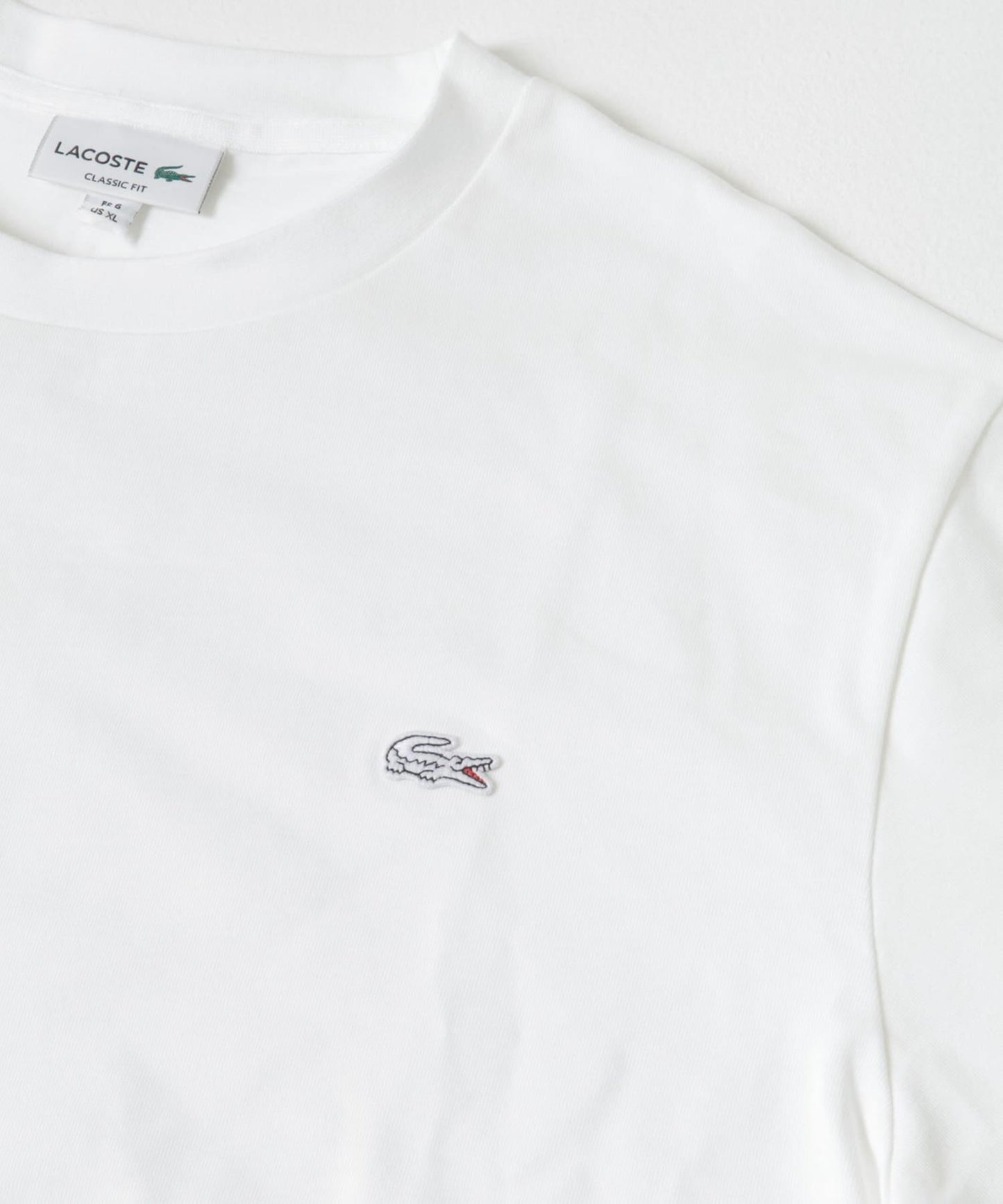 LACOSTE 輪廓鱷魚圖案圓領T恤