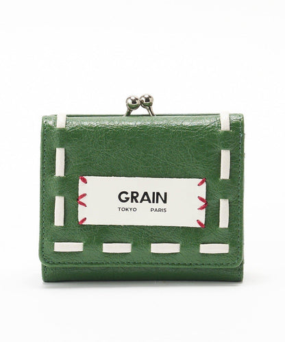 GRAIN/グレイン 復古走線三折口金錢包