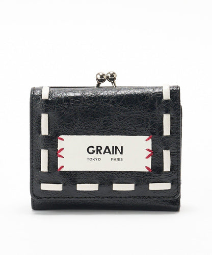 GRAIN/グレイン 復古走線三折口金錢包