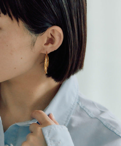 《金屬アレルギー対応/ステンレス》 圖案裝飾 圈式 耳環