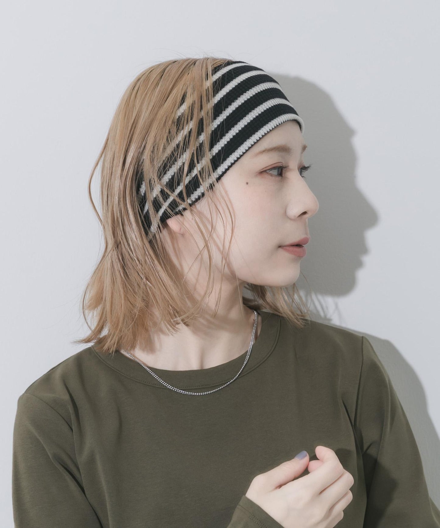 條紋寬版髮帶
