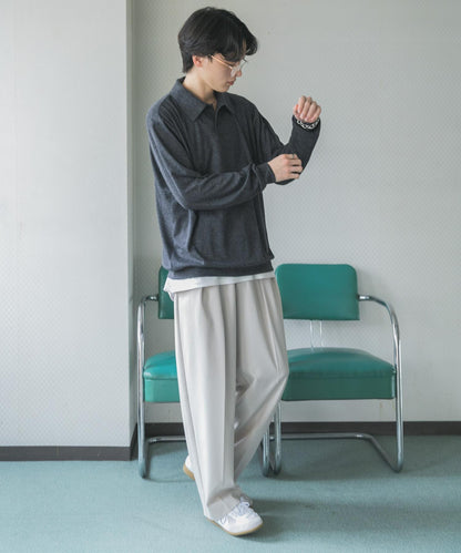 透視長袖Polo衫