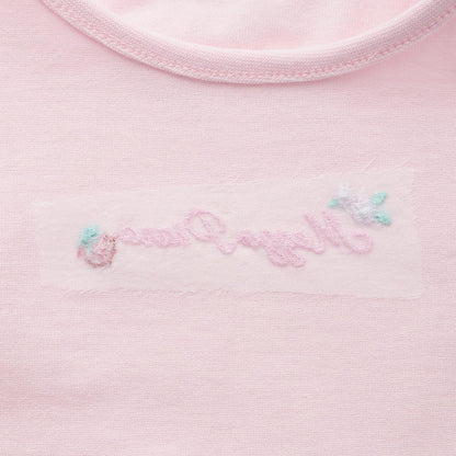 草莓刺繡 網紗袖 T恤