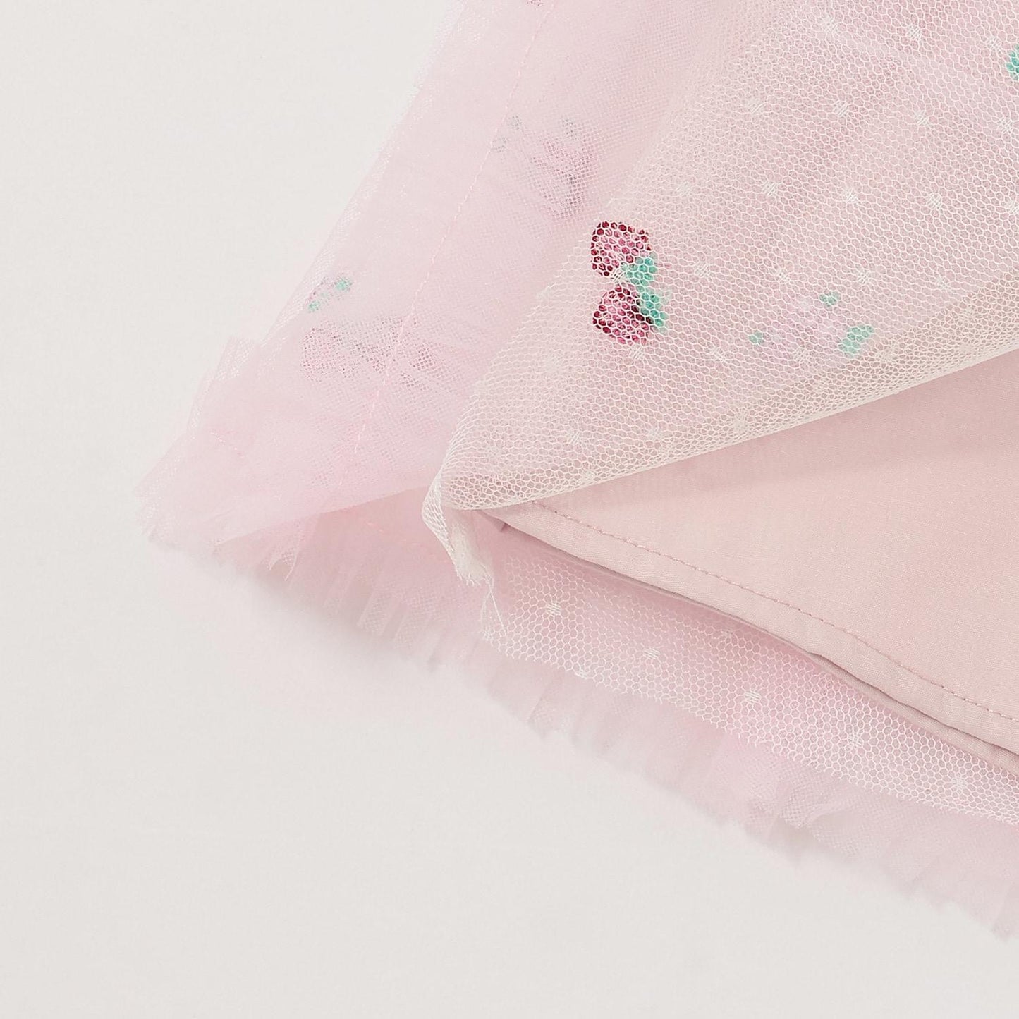 草莓刺繡網紗半身裙