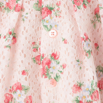 野草莓蕾絲連衣裙