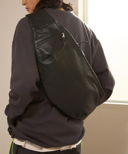 牛革防潑水 Leather Crossbody Sling Bag 斜挎包