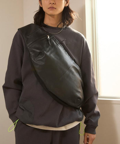 牛革防潑水 Leather Crossbody Sling Bag 斜挎包