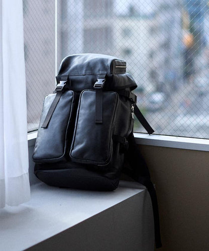 Leather Backpack L 牛皮防潑水皮革含電腦隔層揹包