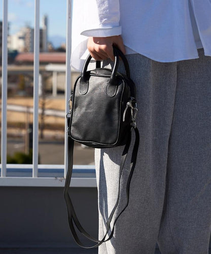Leather Handle Mini Shoulder Bag 防潑水牛革 迷你單肩包