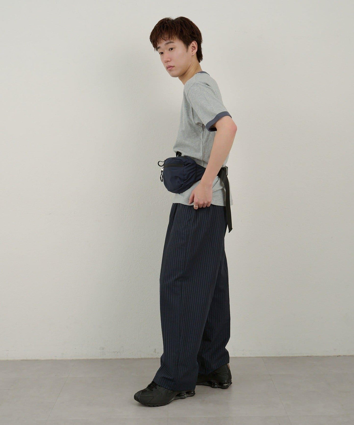 WHIMSIC 泡泡紗條紋 寬鬆版 休閒西褲