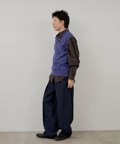 Kastane 粗花呢質感 V領 針織背心