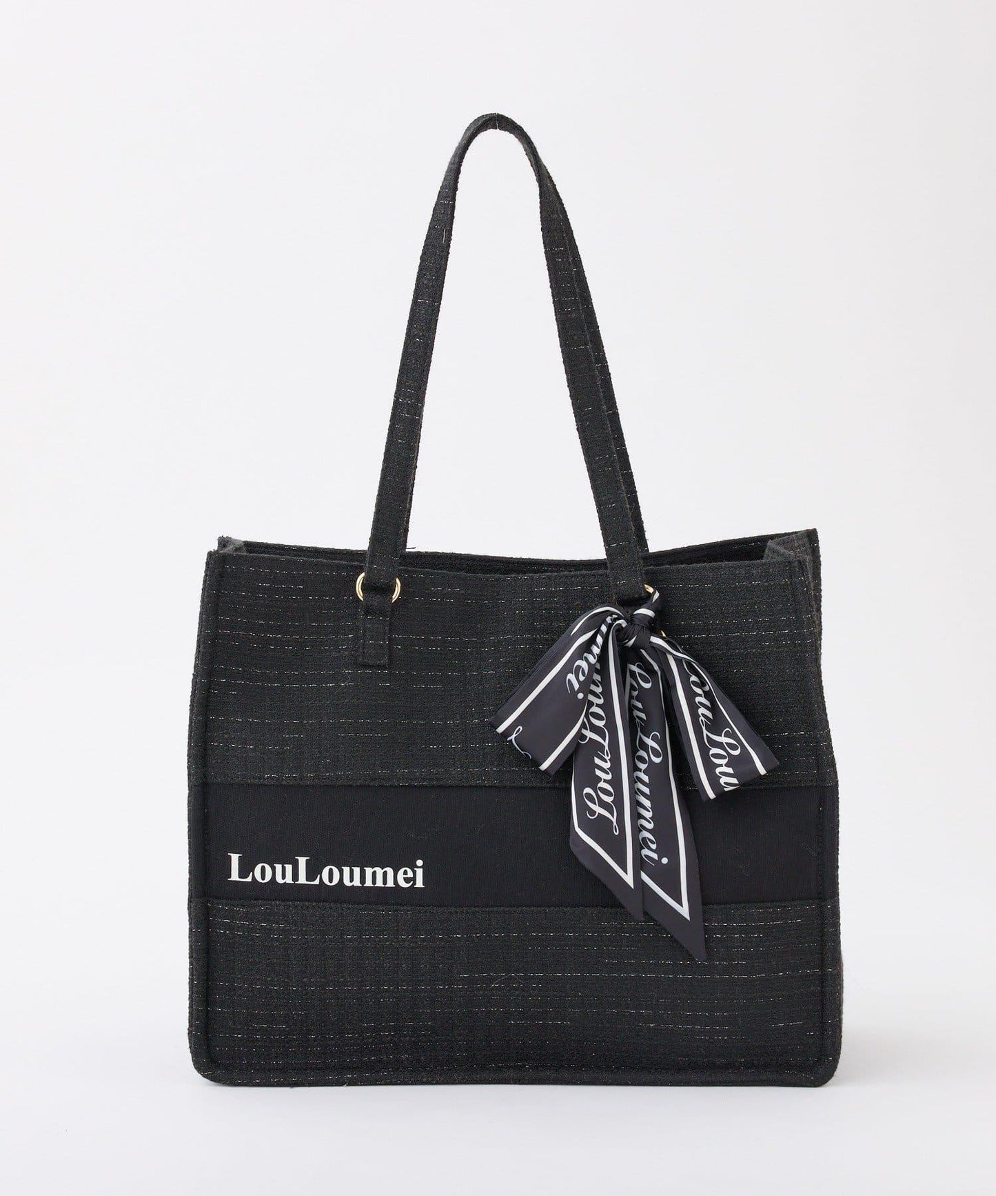 帶絲巾粗花呢可搭行李箱托特包【LouLoumei】