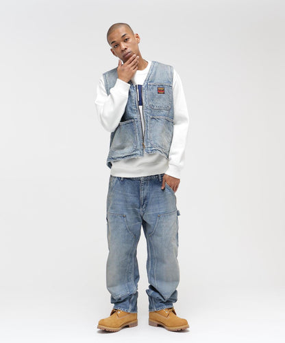 《AVIREX|MOANDMO CLOTHING》DOUBLE KNEE DENIM PANTS 牛仔褲