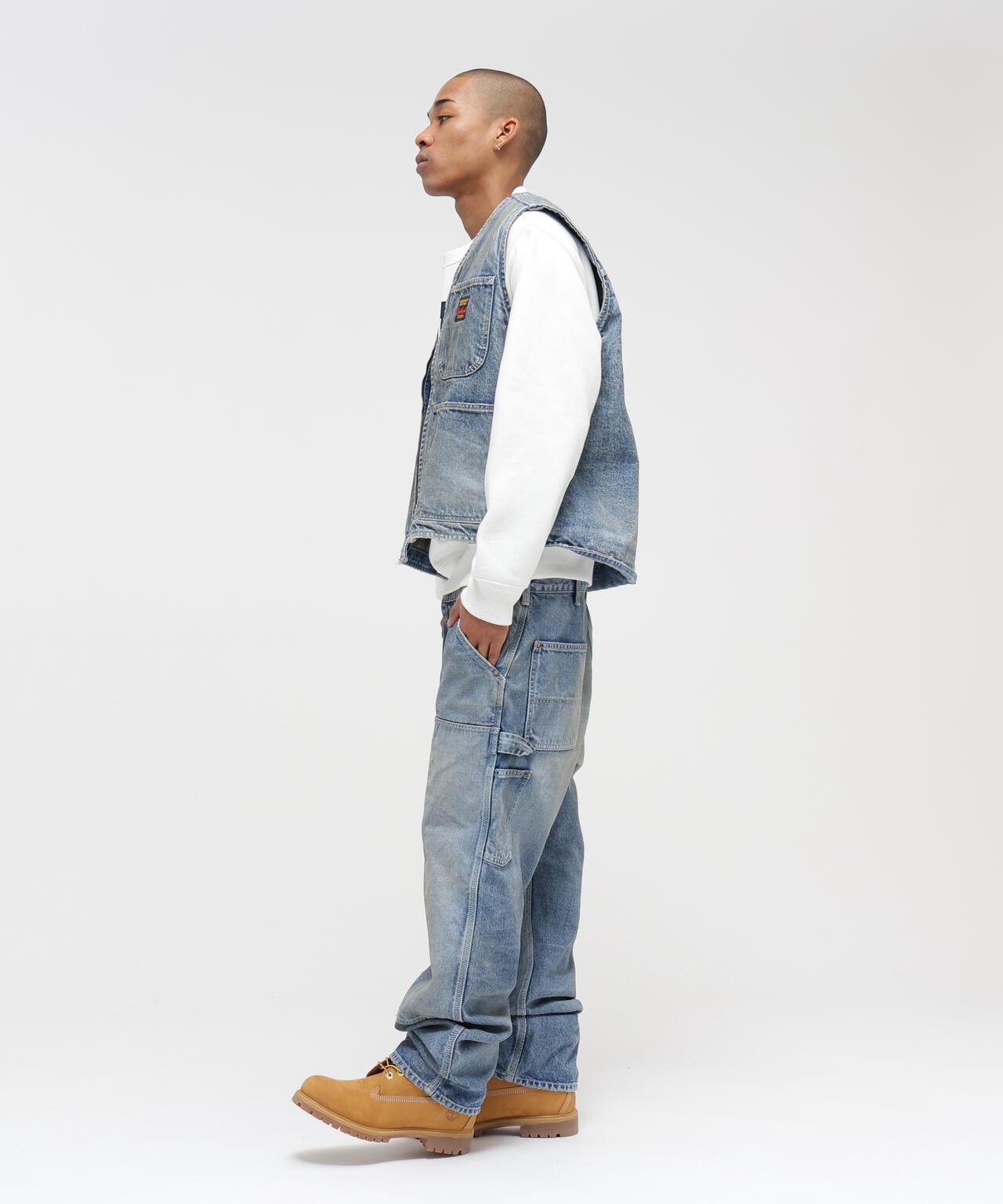 《AVIREX|MOANDMO CLOTHING》DOUBLE KNEE DENIM PANTS 牛仔褲