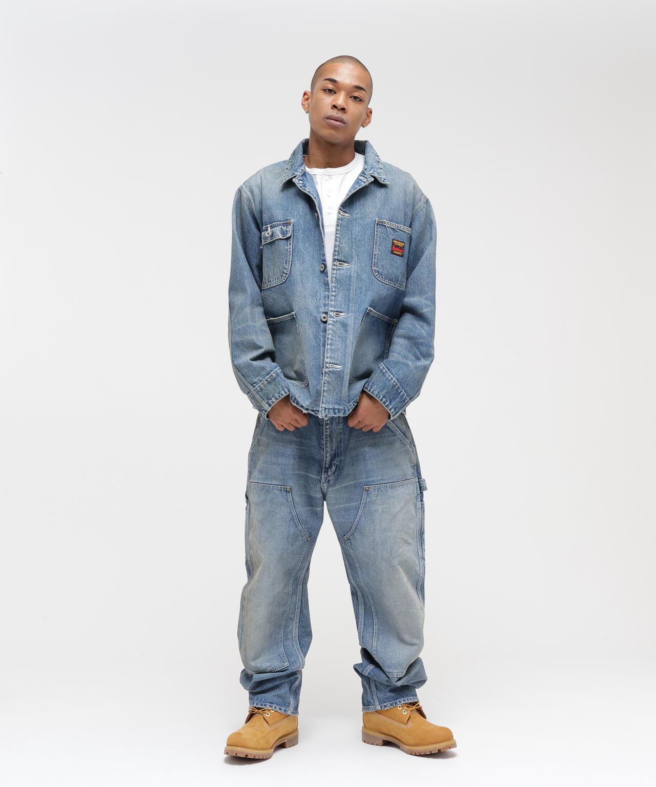 《AVIREX|MOANDMO CLOTHING》DOUBLE KNEE DENIM PANTS 牛仔褲