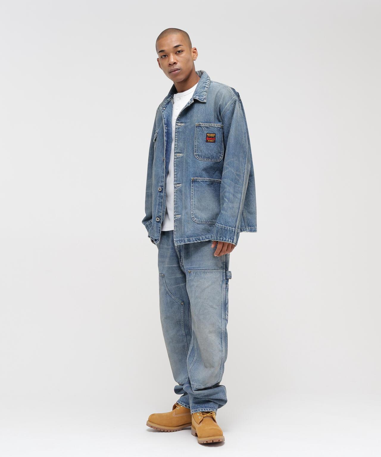 《AVIREX|MOANDMO CLOTHING》DOUBLE KNEE DENIM PANTS 牛仔褲
